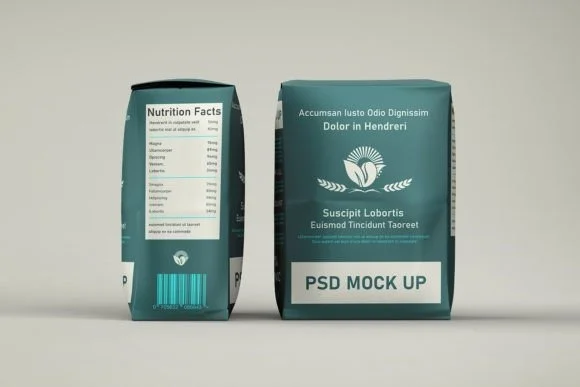 2 Flour Bag Mockup PSD