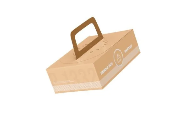 2 Paper Handle Box Mockup