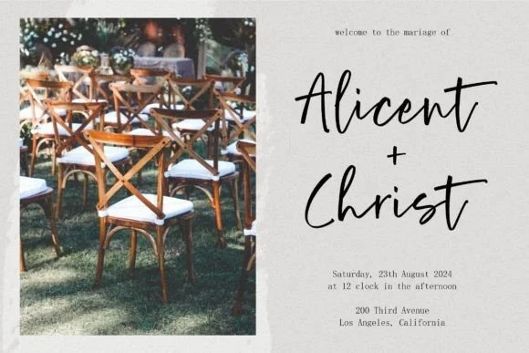 2 Rustic Wedding Font