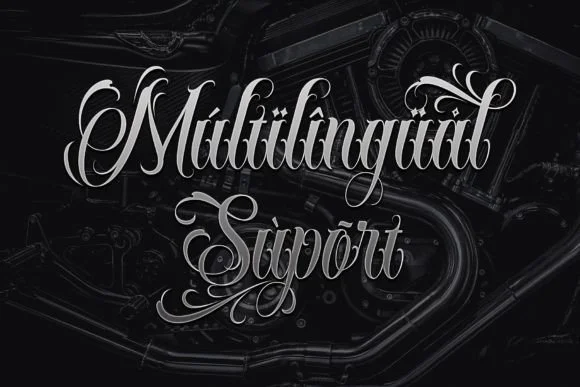 3 Black Ink Font