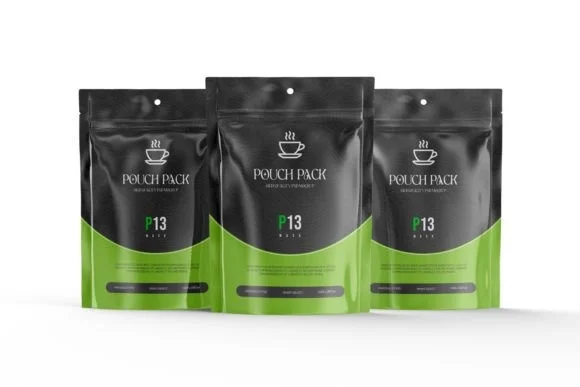 3 Pouch Bag Mockup PSD