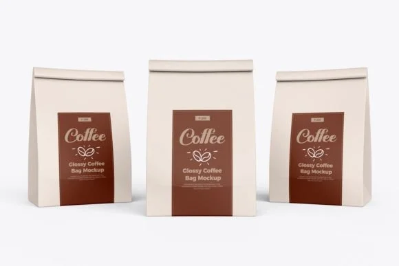 4 Coffee Bag Mockup Showcase