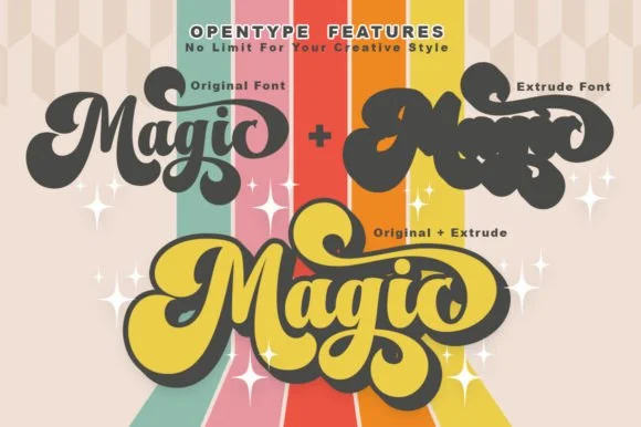 4 Magic Retro Font