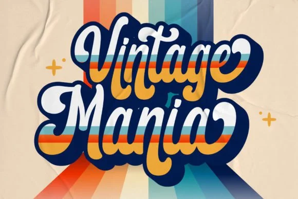 4 Retro Script Font