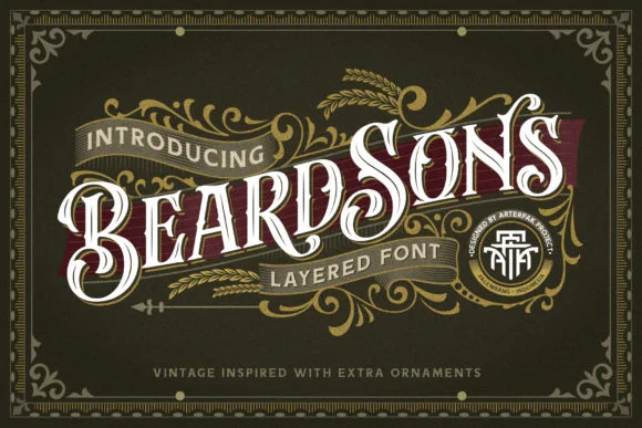 Beardsons Layered Font