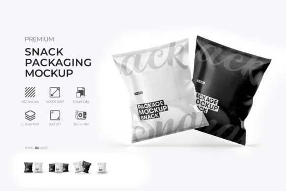 Snacks Packet Mockup PSD