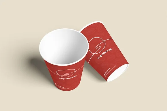 2 Coffee Cup Mockup PSD