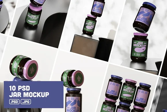 2 Jars Mockup Collection PSD