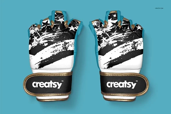2 MMA Gloves Mockup PSD