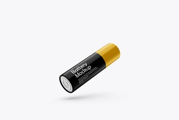 2 Pencil Battery PSD Mockup