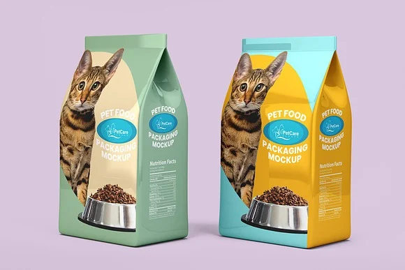2 Pet Food Packaging Mockup