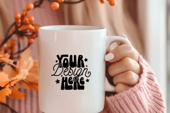 2 Pink Fall Mug Mockups Bundle