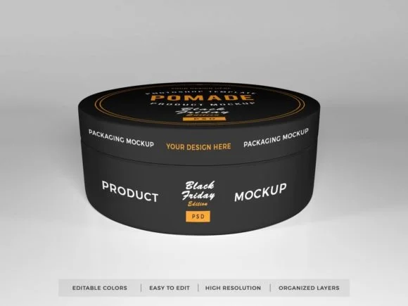 2 Pomade Packaging Mockup Bundle