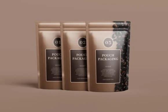 2 Pouch Packaging Mockup PSD