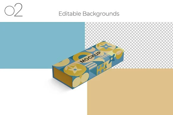 2 Slim Rectangular Magnetic Box Mockup