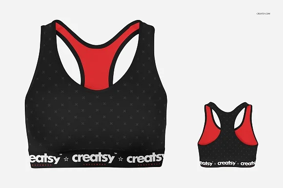 2 Sport Bra Mockup PSD