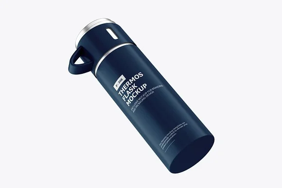 2 Thermos Flask PSD Mockup