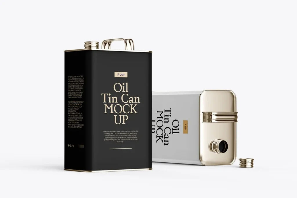 2 Tin Can Product Mockup PSD