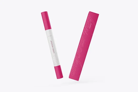 3 Glossy Lip Liner PSD Mockup