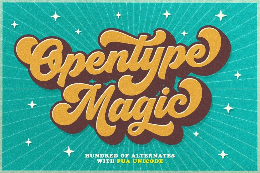 3 Groovy Retro Font