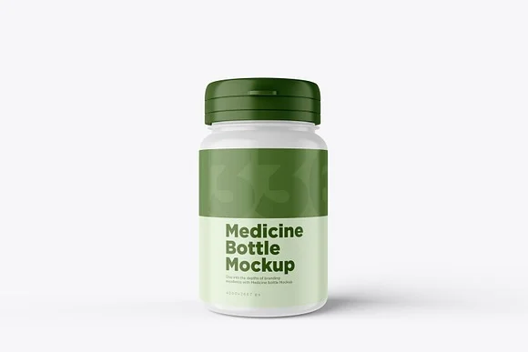 3 Medicine Bottle PSD Mockup