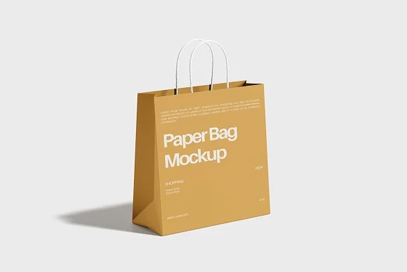 3 Paper Bag Mockup