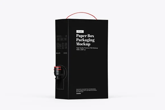 3 Paper Box Mockup PSD