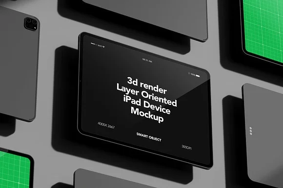 3 Realistic iPad Mockup PSD