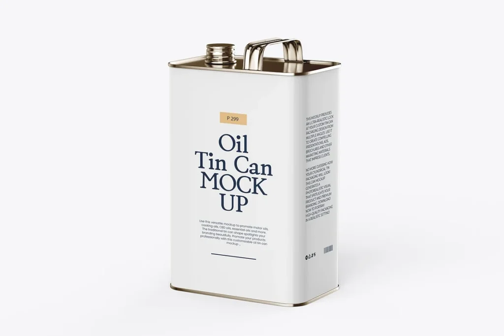 3 Tin Can Product Mockup PSD