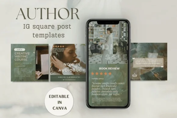 4 Author Social Media Template Bundle (2)