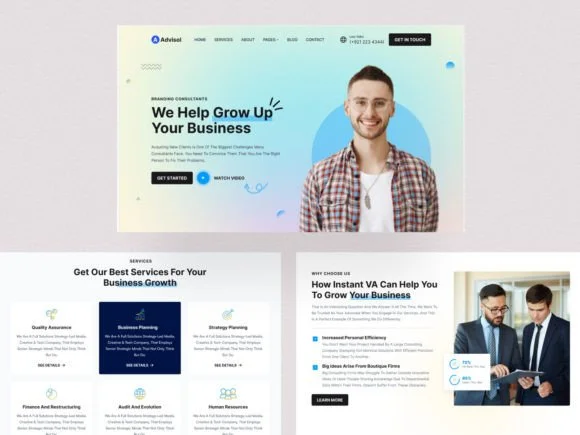 4 Business Website Ui PSD Figma