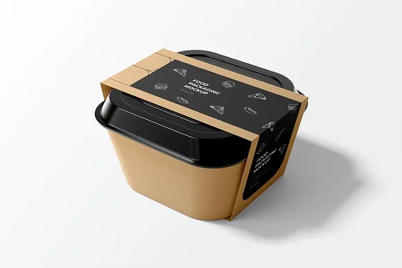 4 Food Packaging Label Mockup