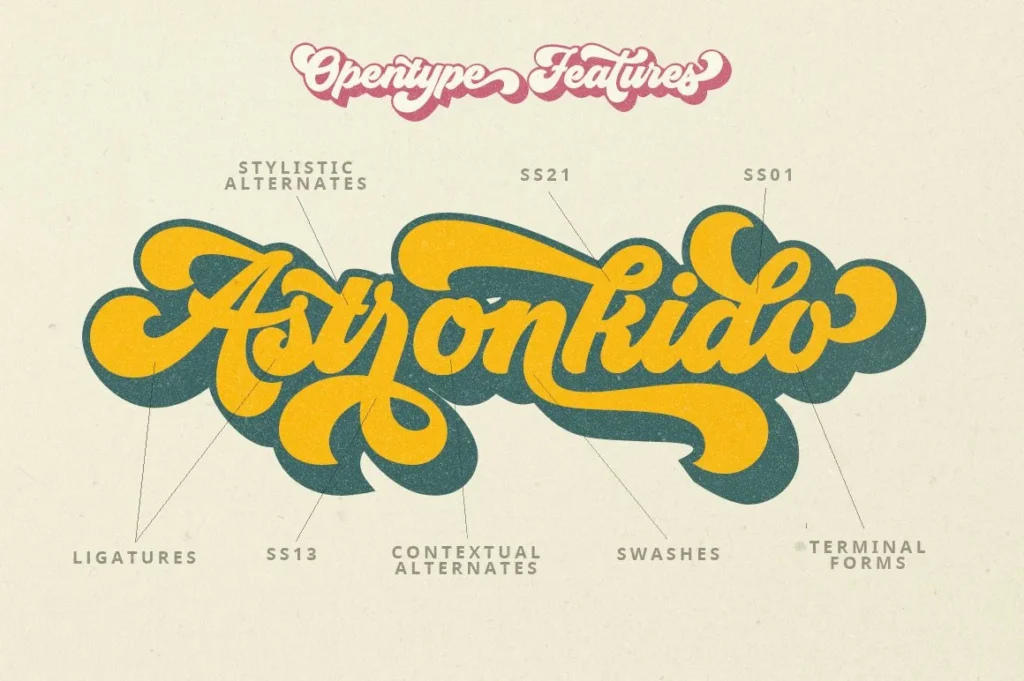 4 Groovy Retro Font