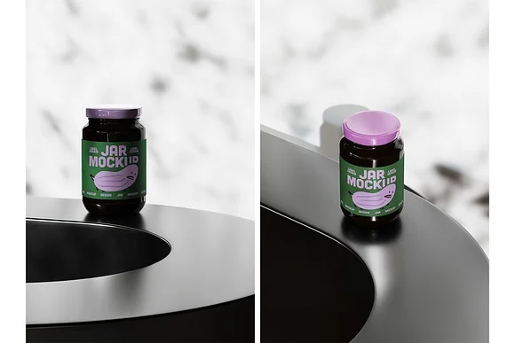 4 Jars Mockup Collection PSD