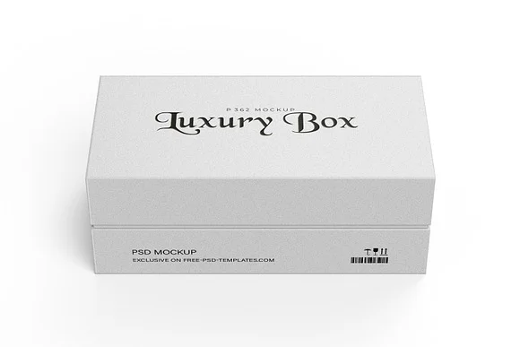 4 Luxury Rigid Box Mockup PSD