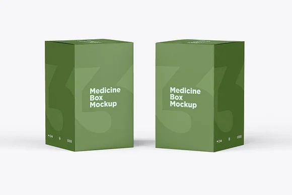 4 Medicine Bottle PSD Mockup