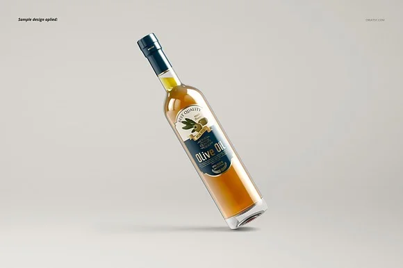 4 Olive Oil Bottle Mockup PSD
