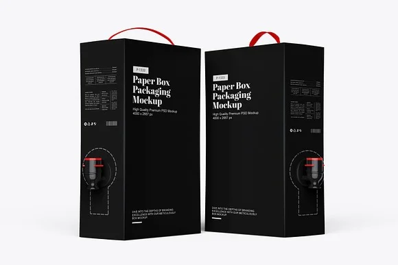 4 Paper Box Mockup PSD