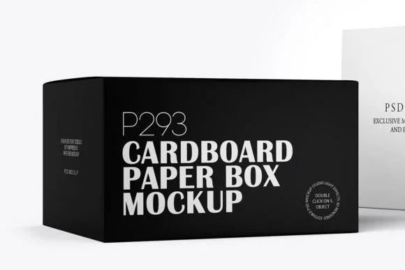4 Paper Box Packaging Mockup PSD