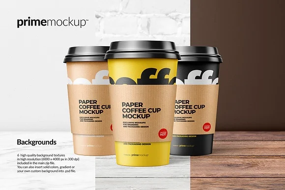 4 Paper Coffee Cup Mockup Bundle