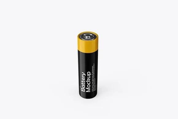 4 Pencil Battery PSD Mockup
