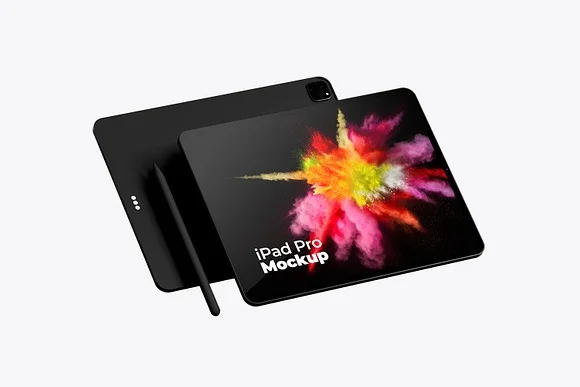 4 Perspective iPad Mockup PSD