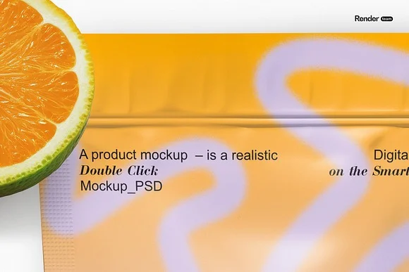 4 Pouch and Sachet Mockup PSD