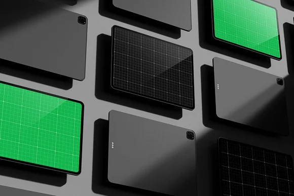 4 Realistic iPad Mockup PSD