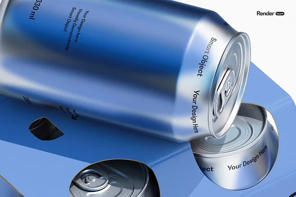 3 Soda Beer Packaging Mockup