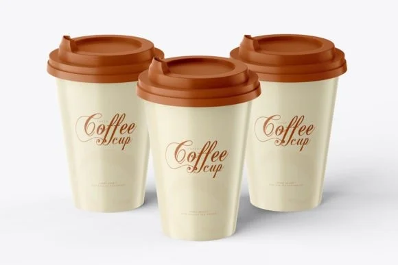 4 Stylish Coffee Cup PSD Mockups