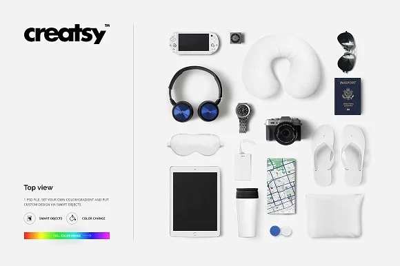 4 Travel Identity Mockup PSD