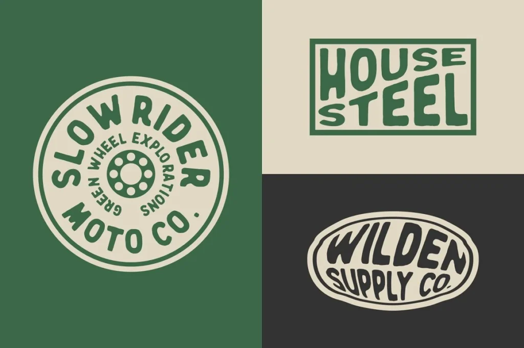 4 Wilden & Handdrawn Vintage Typeface