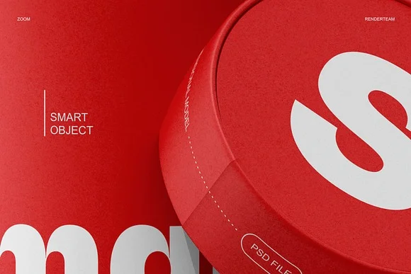 4 Paper Tube Mockup PSD