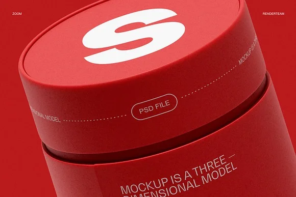 5 Paper Tube Mockup PSD